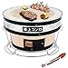 Helikim Griglia Hibachi per Barbecue in Ceramica Giapponese, Barbecue a carbonella da Tavolo Rotondo Fornello a Carbone Yakitori Portatile con pinze per Interni ed Esterni