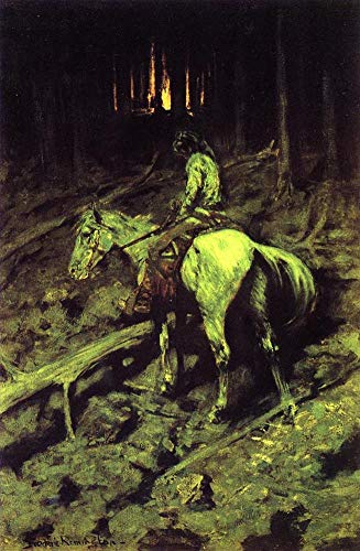 Peinture à l'huile Apache Fire Signal pour remplacer les posters
