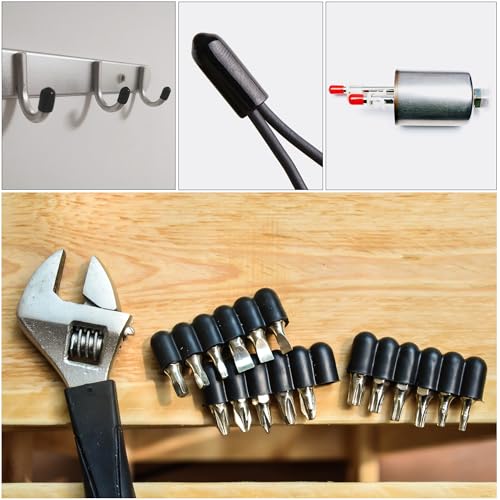 Image of uxcell 40pcs Round Rubber End Caps 1 /8 inch 1 /4 inch 3 /8 inch 1 /2 inch Black Vinyl Cover Screw Thread Protectors Assortment Kit(3mm 6mm 9mm 12mm)