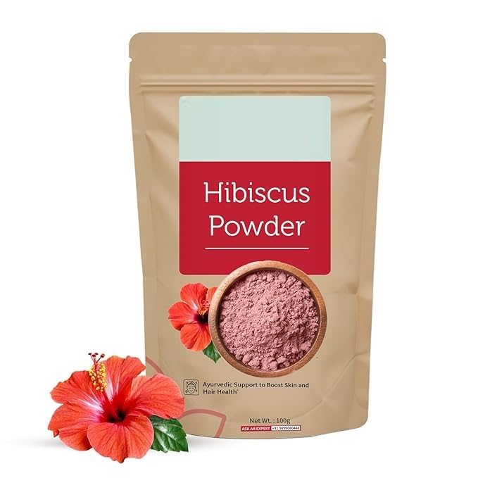 Polvo de hibisco orgánico para mujeres y hombres (100 gm, paquete de 1)
