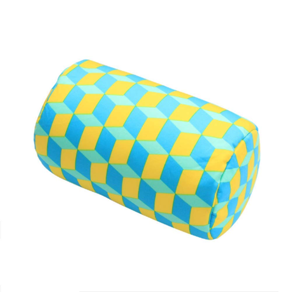Microbead Pillow Roll Cushion Neck Bloster Travel Neck Support Pillow Back Head Cushion (I)