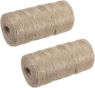 Tofficu 2pcs Jute Ribbon Rope String Jute String Handmade Jute Cylindrical Jute Rope Artificial Jute Rope Twine Photo Wall Craft Jute Rope Artificial Jute Twine