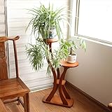 [SDS] フラワースタンド 2段 オープンシェルフ 色3 木製 ガーデンラック 園芸ラック プランタースタンド 花棚 置く家具 ガーデンフラワースタンド 植物棚 鉢植え 盆栽スタンド 玄関 棚 ナチュラル 48*24*102 花台 おしゃれな室内外兼用 観葉植物台