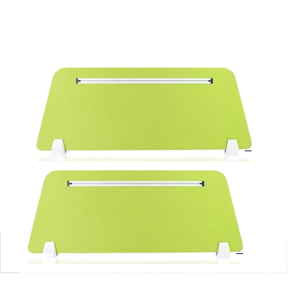 LWJSOCP Desk Privacy Divider, 2 PcsDesk Privacy Panel Desk Divider Acoustic Acoustic Partition Reduce Noise Visual Distractions, Slotted Partition Office(Green,120X30cm)