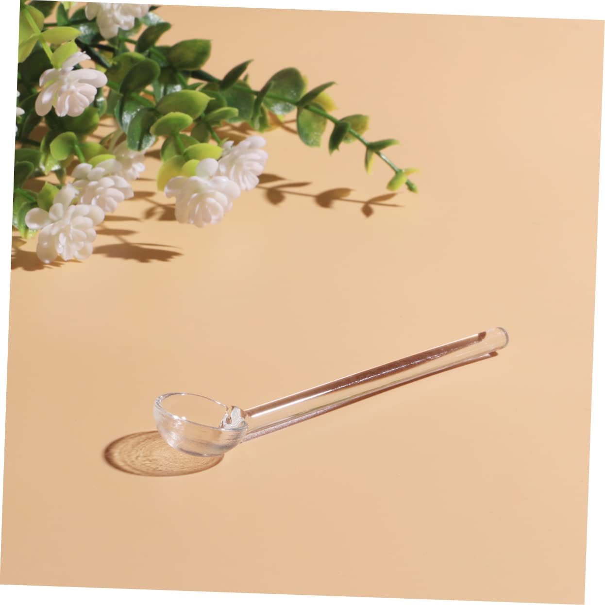 TOPBATHY 18piezas Cucharas De Café De Mango De Cucharas De Transparentes Para Casa y Cocina