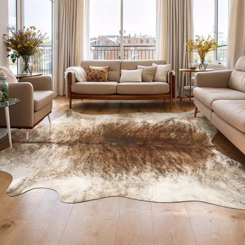 AROGAN 8x10 Feet Faux Cowhide Area Rugs for Living Room, Ani...