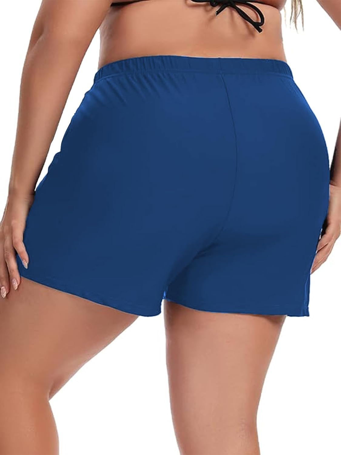 Women's Plus Size Swim Shorts High Waisted Bathing Suit Bottoms Long Swimsuit Board Short Tankini Trunks with Pocket - Image 2