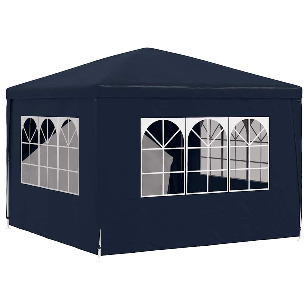 Partyzelt 3x3 m Blau Pavillon Wasserdichter,Winterfest,Höhenverstellbar,UV Schutz fur Garten,Party,Camping,Outdoor