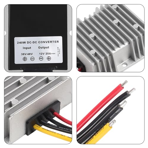 DC 36V/48V to 12V Step Down 20A 240W DC to DC Buck Transformer Power Supply Module Buck Converter Regulator Waterproof Voltage Reducer for Golf Cart, Car2