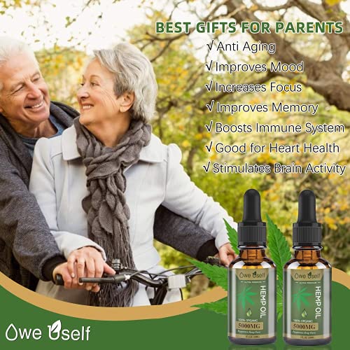 Organic Hemp Seed Oil Drops Extract for Pain Relief Natural Hemp Seed Oil Rich in Omеga 3, 6, 9 Helps with Stress Relief Sleep, Skin Care& Hair Growth Vegan Friendly-Non GMO 2 Pack - Image 4