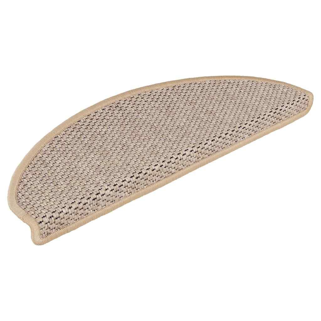 Tappetini per gradini autoadesivi, 15 pezzi, effetto sisal, 65 x 21 x 4 cm