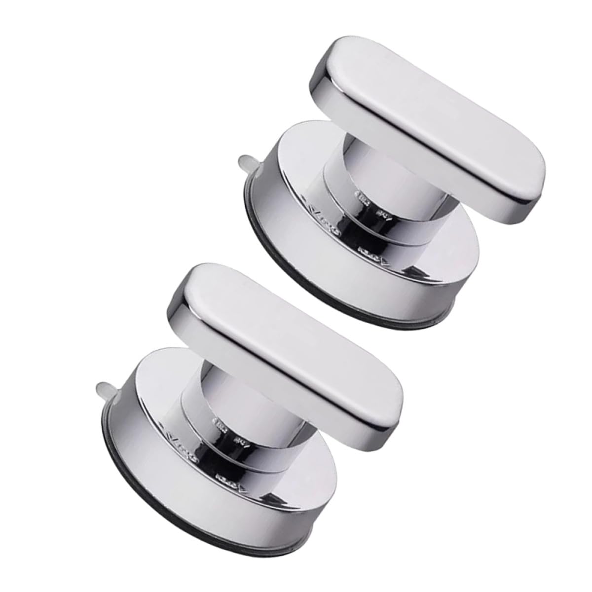 Barra de seguridad para inodoro de acero y plástico Beaupretty en color plata, pack de 2