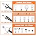 LAANPOLE 36FT Reach Light Bulb Changer for High Ceilings, Light Bulb Changer with Baskets and Suction Cup for Recessed Lights with 7-30FT Telescoping Extension Pole