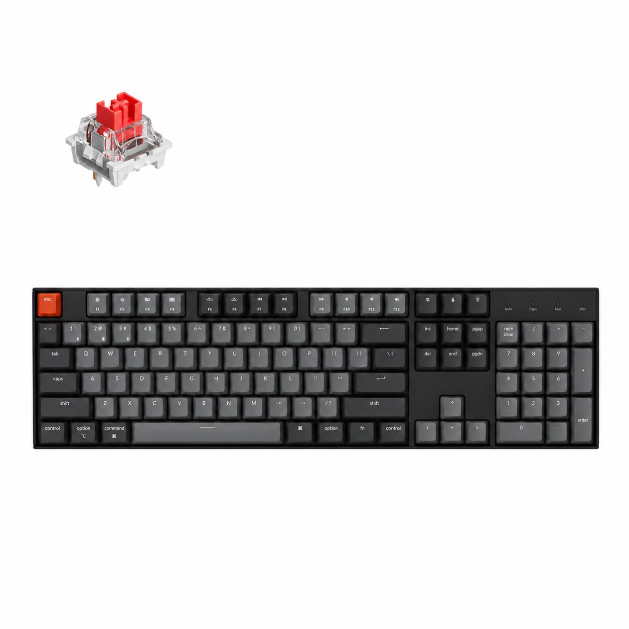 Amazon.com: Keychron K10 Full Size 104 Keys Bluetooth Wireless