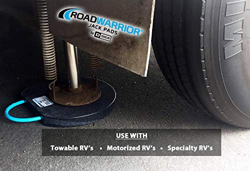 Roadwarrior Heavy Duty Rv Jack Pad - Lightweight, Stackable, Waterproof, Unbreakable Outrigger Pad With Ergonomic Tuffgrip Handle (One Pad,18"X1.5") #TOP4