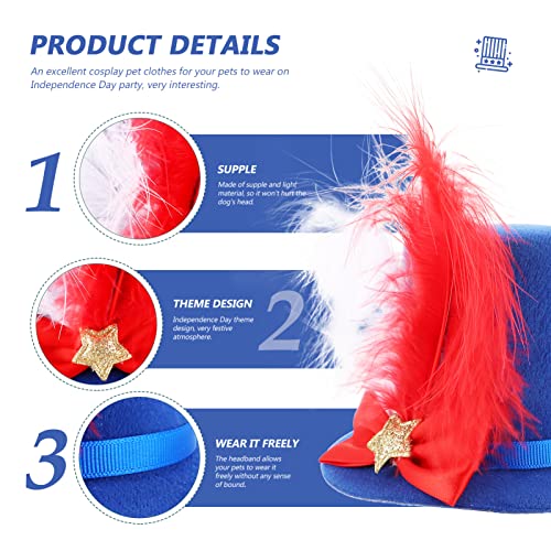 Disfraz gorro sombrero azul para perro y gato miniatura 4