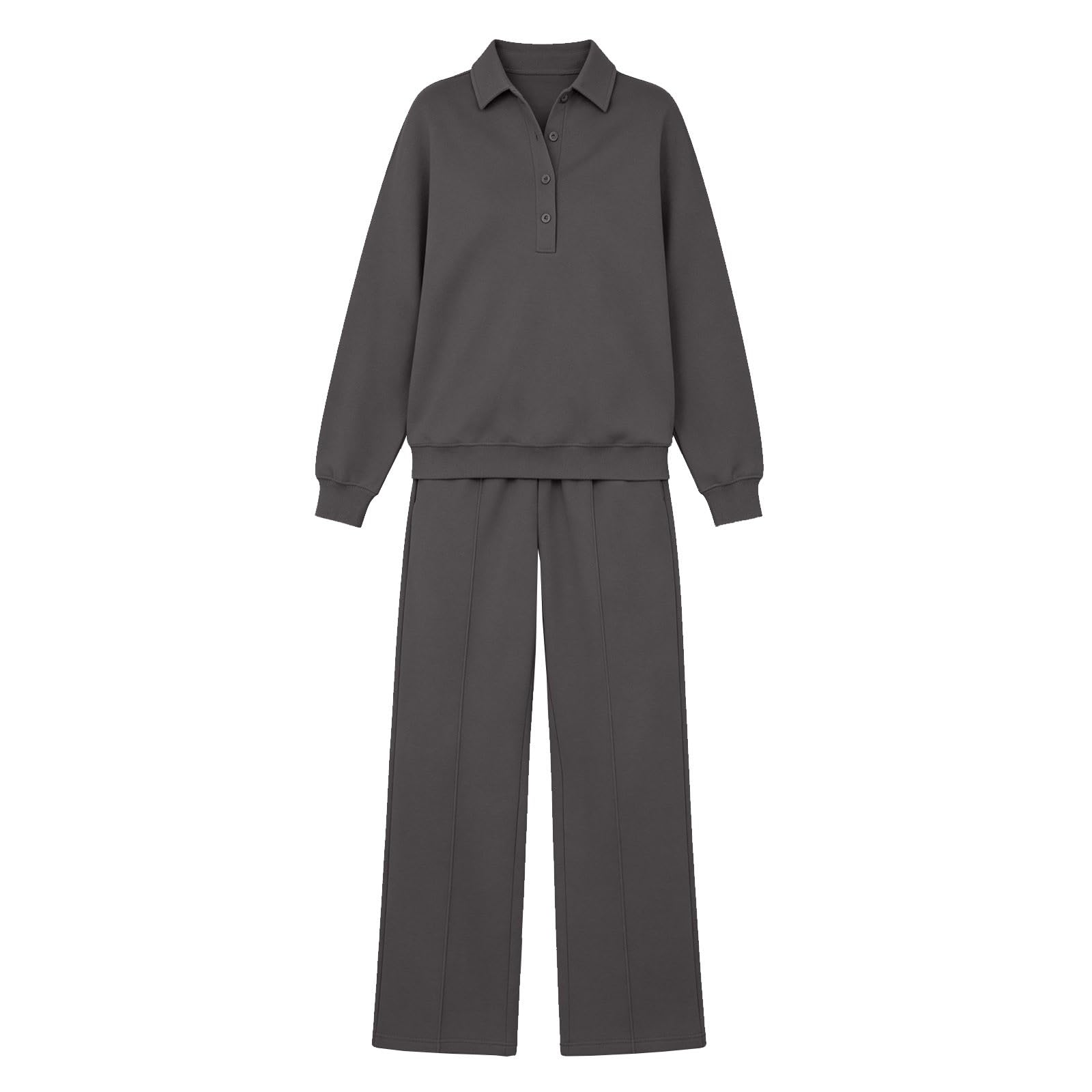 Tuta Sportiva Donna 2 Pezzi Completi Sportiva Manica Lunga Scollo a V Tuta Palestra Completo Da Ginnastica Casual Set Top E Pantaloni a Gamba Larga Tute Per Jogging Yoga Fitness Da Casa Autunno