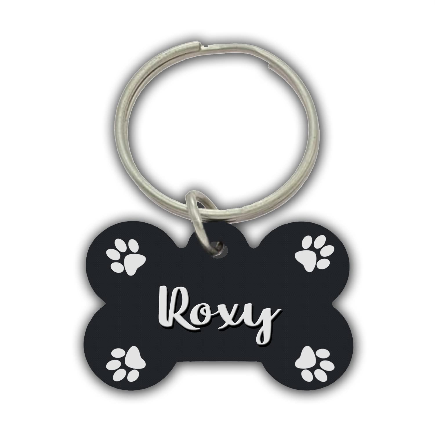 AWANI TRENDSAWANI TRENDS Roxy Pets Name/Identity Tag Bone Shape Tag for Dogs and Cats , Dog ID tag -ATPET02083