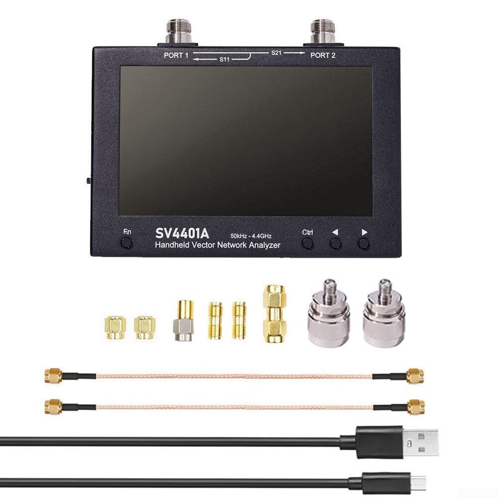 Analizador de red vectorial de 50 kHz-4,4 GHz táctil de 7 pulgadas