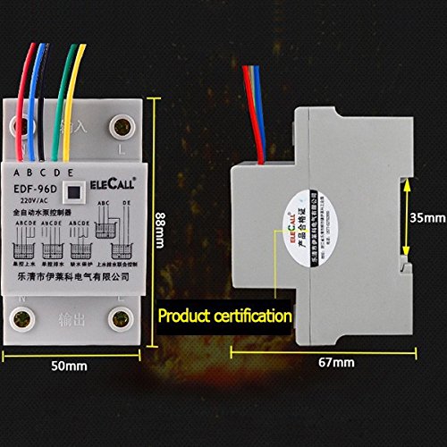 MASUNN Df96D Ac220V 5A Rail Din Commutateur À Flotteur Régulateur De Niveau d'eau Automatique avec 3 Sondes