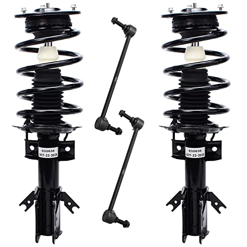 Detroit Axle - Front Struts w/Coil Spring Assembly + Sway Bar End Links Replacement for 2013-2018 Ford Fusion FWD - 4pc Set