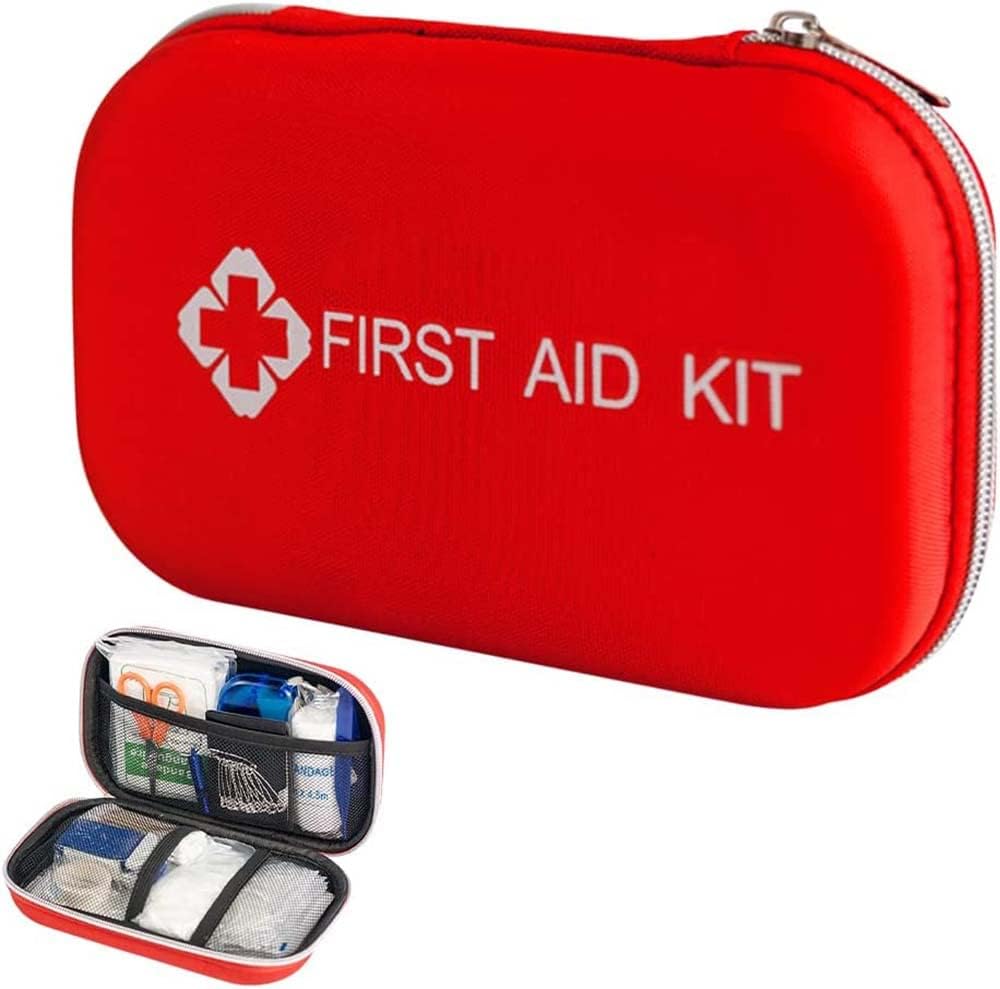 SYOSI First Aid Kit Medicine Rescue Bag Medical Kit Survival Emergency Bag Compact First Aid Kit Small Medical Emergency Survival Kit with Storage Bag for Home, Boat, Travel, Family, Car, 177Pcs