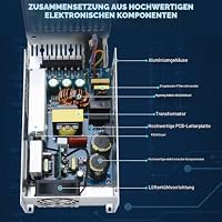 Upgraded Schaltnetzteil 12V 100A 1200W, LED Trafo 230V auf 12V, DC 12 Volt Netzteil, Spannungswandler, mit Netzkabel und Sicherheitsschalter, Transformator für Standheizung, CCTV, Labornetzteil – Ansicht 6