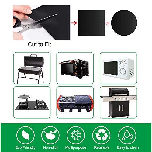 8 Pieces Oven Liner,Oven Liners for Bottom of Electric Gas Oven,Reusable Non-Stick Baking Mats Heat Resistant Outdoor BBQ Grill Mats Heavy Duty Oven Mats(15.75\'\'X13\'\')