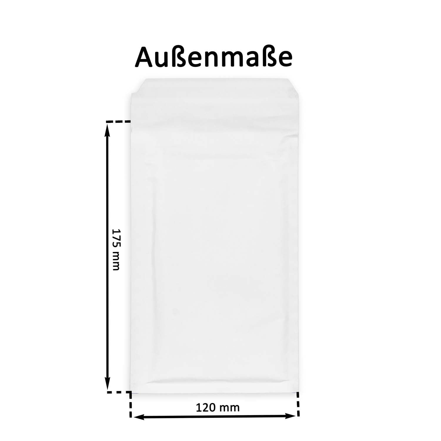 smiley pack Luftpolstertaschen Größe A1 Weiß 120 x 175 mm, gepolsterte Versandtaschen mit Selbstklebeverschluss, passend für DIN A6 (400 Stück)