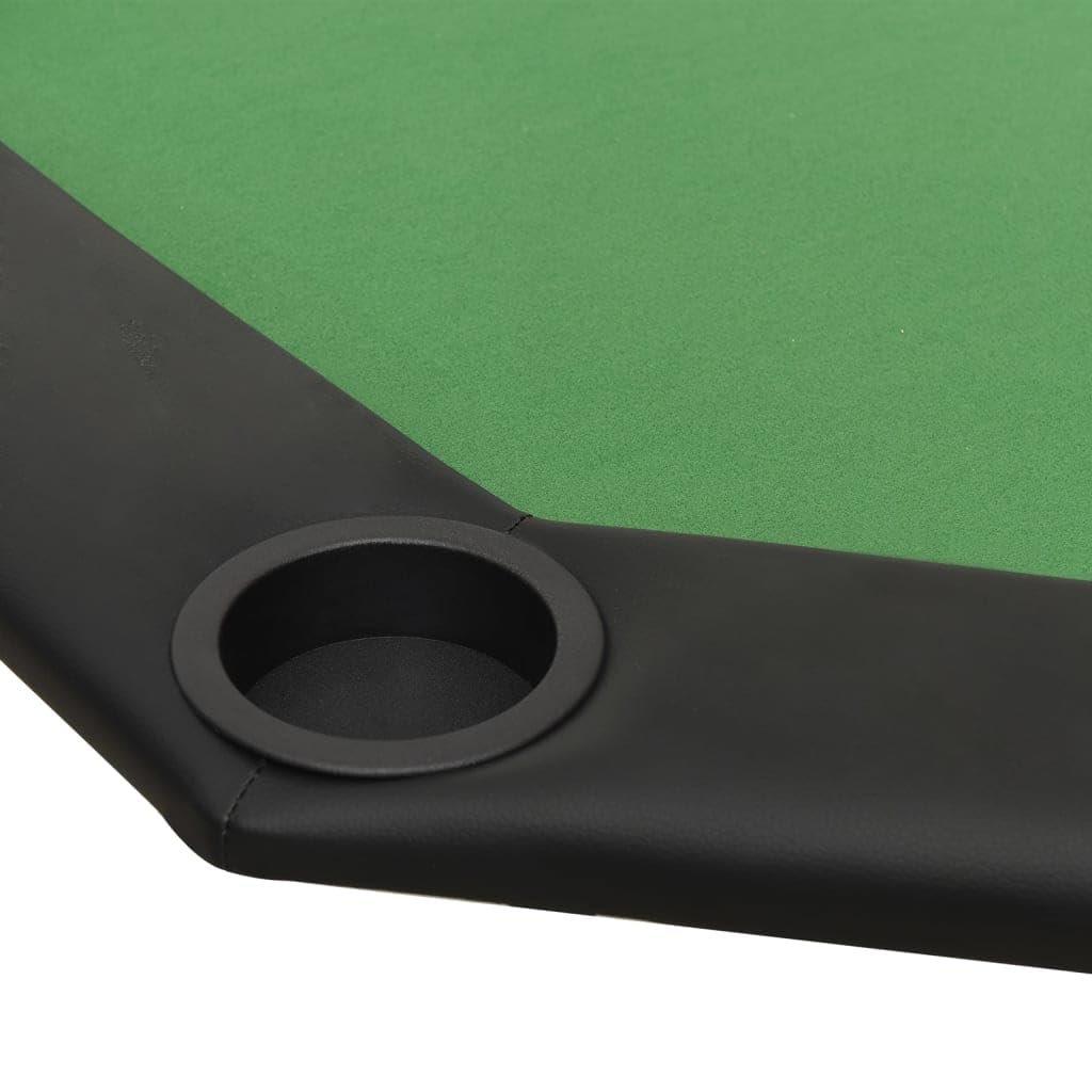 Genérico Mesa de póquer Plegable para 8 Jugadores Verde 108x108x75 cm,Mesas de Juego y de póquer-80404