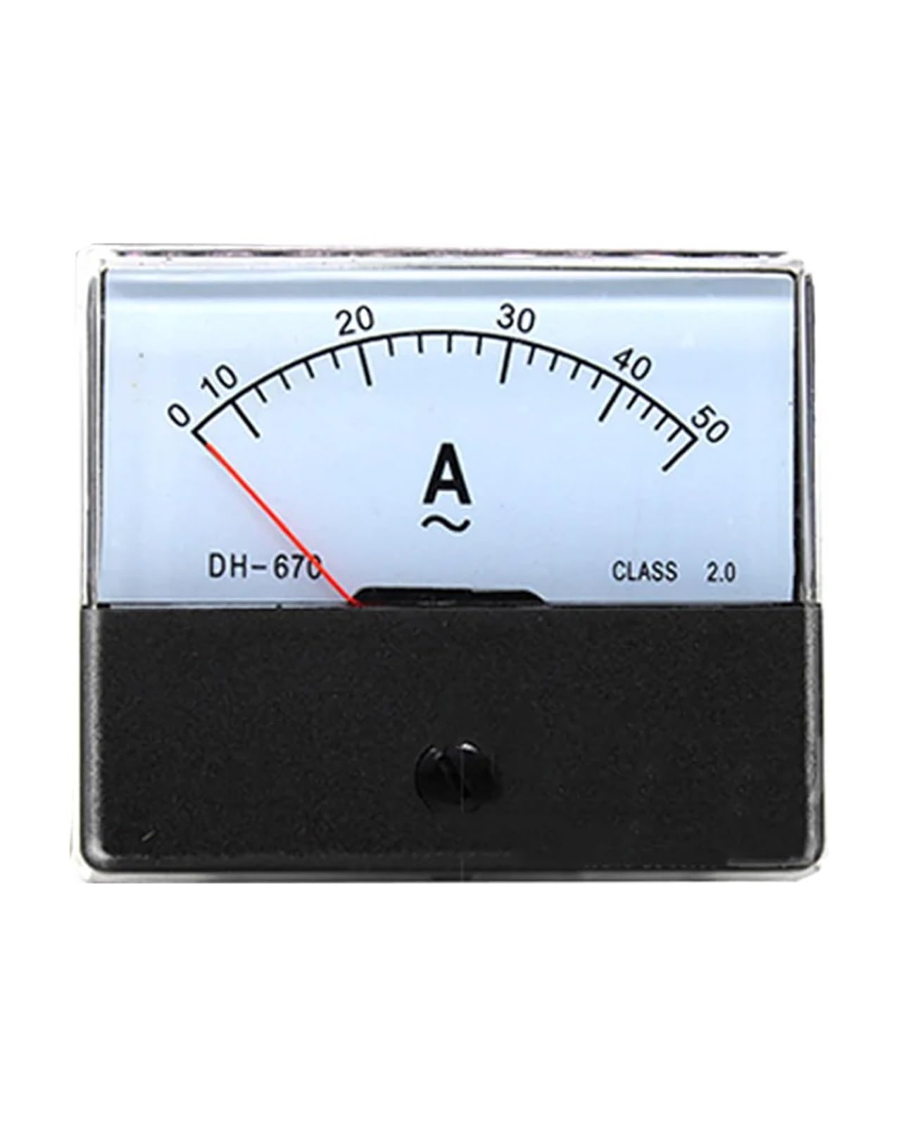 DH670 Ampere analogico Misuratore da pannello Amperometro di corrente Puntatore meccanico 1-500A AC Amperometro DH-670 1 Pz(Size:50A)