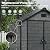 ZYJOYY Outdoor Storage Shed 6x4.4 FT with Floor, 16mm Resin Tool Shed for Backyard, Garden, Waterproof Lockable Storage House with Window & Vents for Patio Furniture, Bikes, Lawn Equipment, Dark Grey