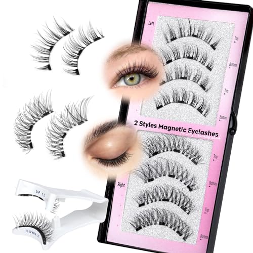 Magnetic Eyelashes with Applicator Wispy Magnetic Lashes Natural ...