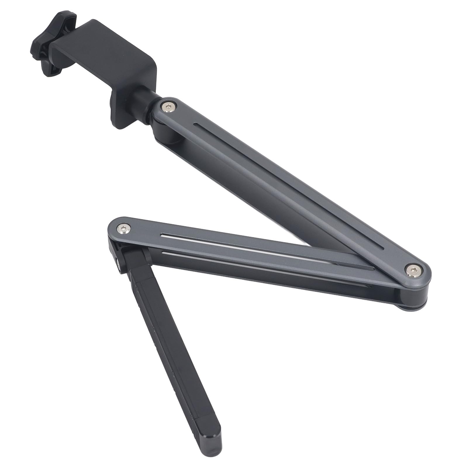 Support de Bureau pour Tablette, Alliage d'aluminium, Rotation à 360 Degrés, Support de Bras de Tablette Réglable en Hauteur, de Pliable avec Clips Renforcés pour Bureau, Lit, Intérieur et