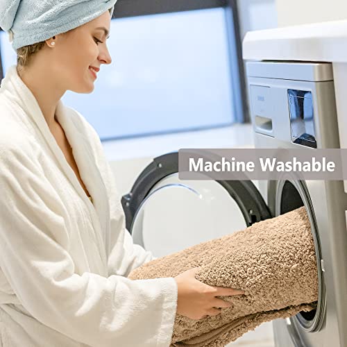 Image of VANZAVANZU Bath Mats Non Slip Ultra Soft Absorbant Microfiber Fluffy Thick Bathroom Rugs Machine Washable (24 inchx36 inch, Beige)