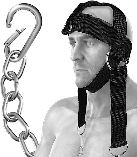𝗣𝗥𝗢 𝗖𝗛𝗢𝗜𝗖𝗘 Neck Harness Head Belt Universal Fit Traps Strengthener for Wider Stronger Necks With Chain - Image 2