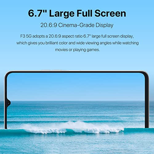 Image of UMIDIGI 5G Unlocked Cell Phone, Global Band, AT&T, Version,T-Mobile, Octa-core 8GB RAM+128GB ROM Android Phone, 6.7 inch HD,48MP AI Triple Camera,5150mAh Battery,18W Fast Charging,GPS,NFC,Warranty