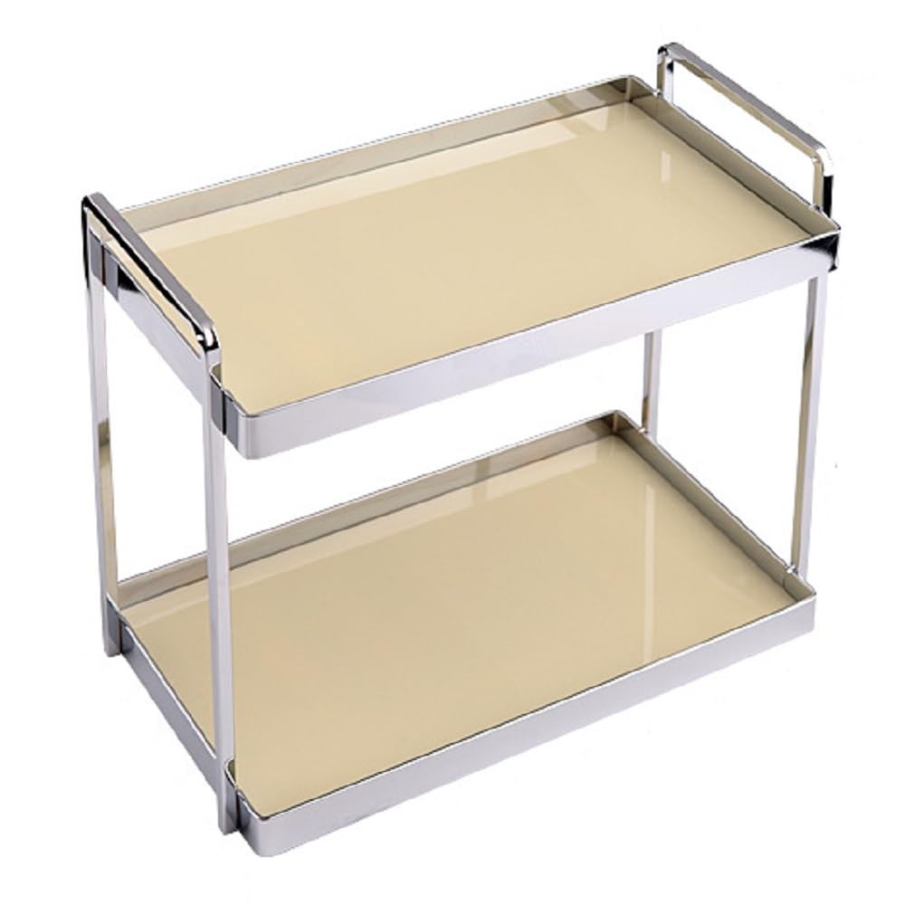 Organizer per lavandino da Bagno a 2 Livelli, Organizer per Trucco, Porta profumi, Vassoio per profumi da banco e Organizer per vanità, Profumo, Cura della Pelle e Organizer per Il Trucco,A