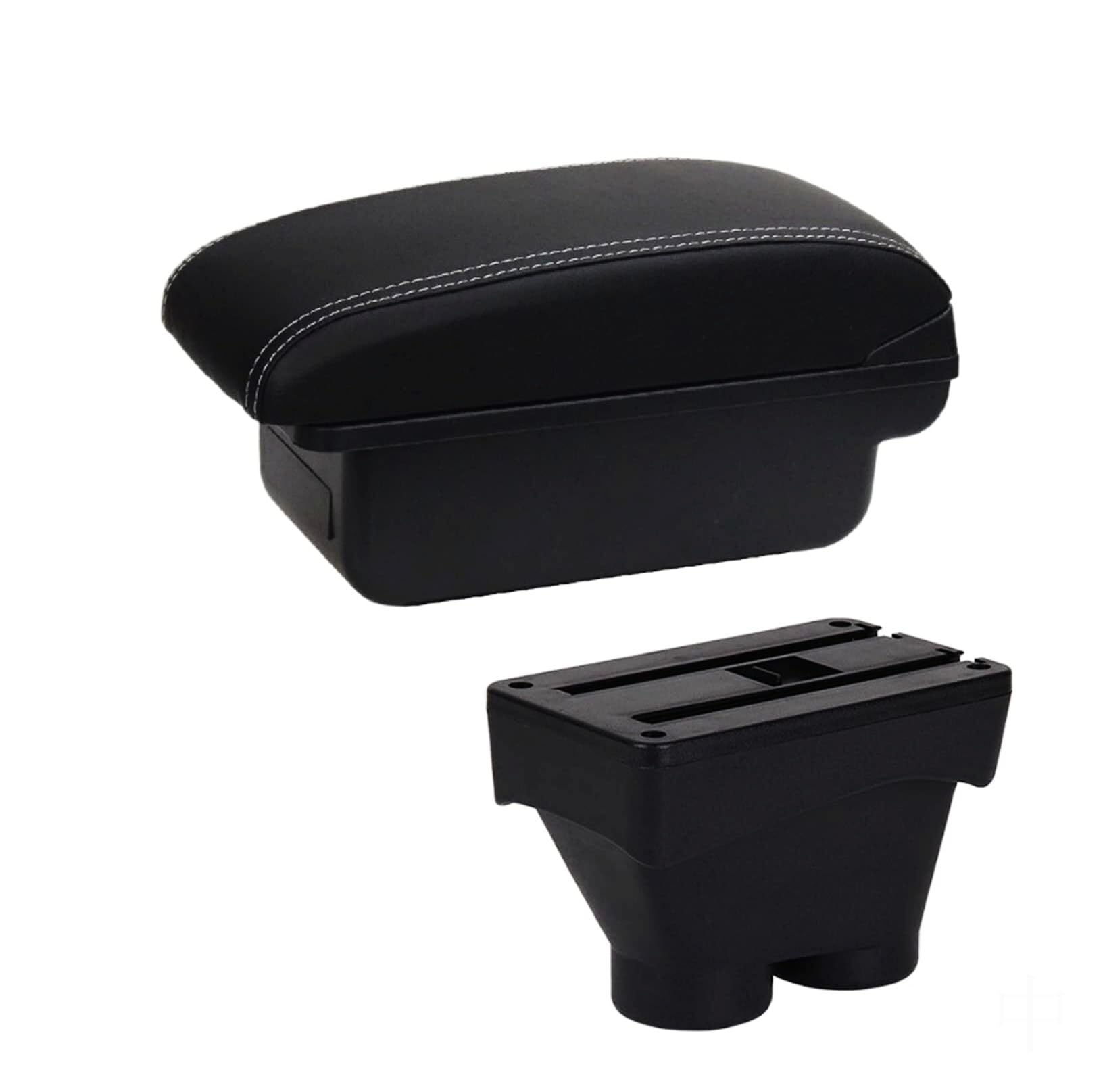 Storage Box For Peugeot For 208 2012-2021 Center Console Armrest Storage For Box with Dual Layer, USB For Charger and Ashtray(C3 Nousb)