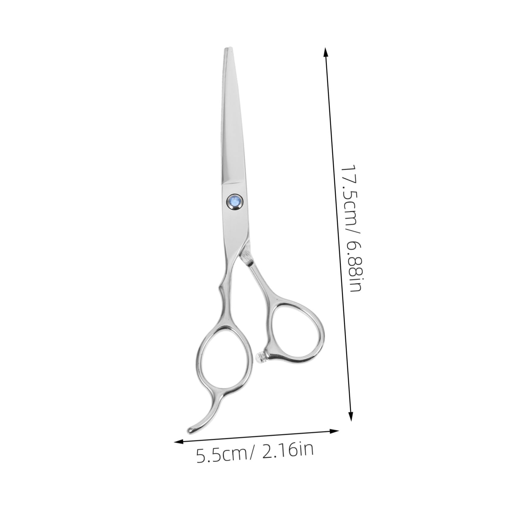Ipetboom Forbici Argento Chioma 2 Pezzi per Mancini in Acciaio Inossidabile Design Ergonomico Set Professionale per Uso Amatoriale e Parrucchieri