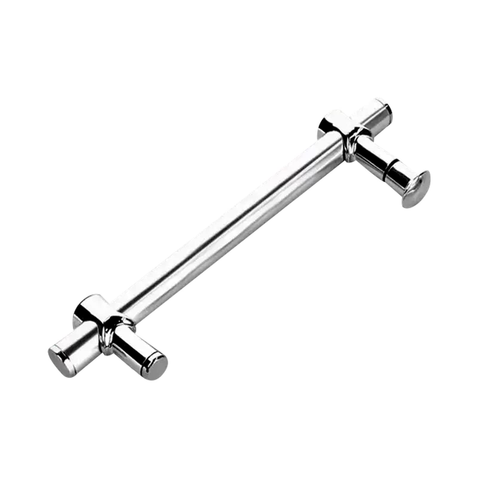 DRYMY Shower Door Handle Stainless Steel, Adjustable Grab Bar for Bathroom Glass Door, Polished Finish Door Handle Sets Replacement Single Side Door (Size : 350mm)