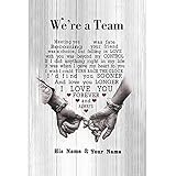 Nimo Personalised We're A Team Meeting You Was Fate Holding Fingers Poster Canvas for Couple Husband...