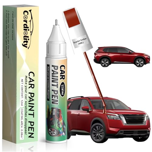 Image of NBL Scarlet Ember Touch Up Paint for Nissan, Color Accurate Car Paint Scratch Repair Pen, Quick & Easy Fix Automotive Chips and Nicks