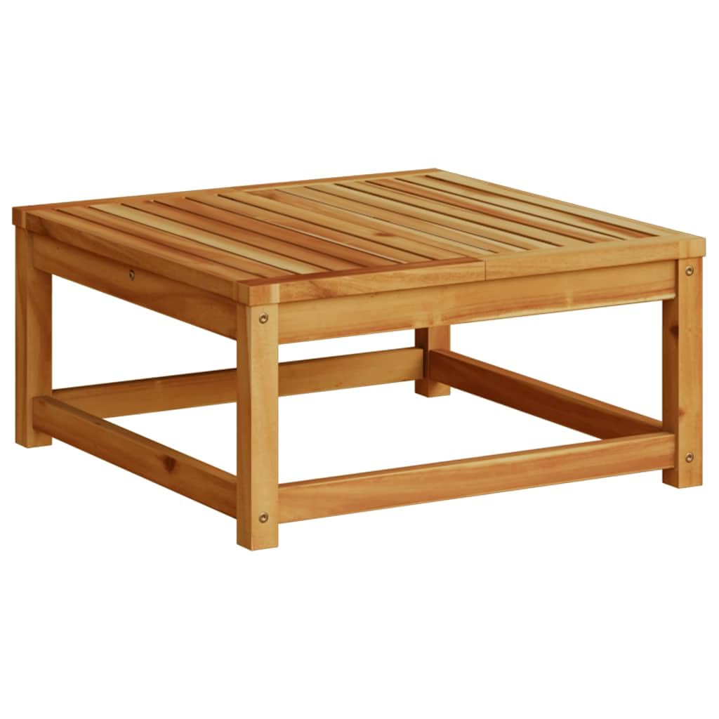 vidaXL Mesa de Jardín, Mesita Cuadrada de Centro, Mueble Auxiliar, Decoración para Patio Terraza Balcón Hogar, Madera Maciza de Acacia