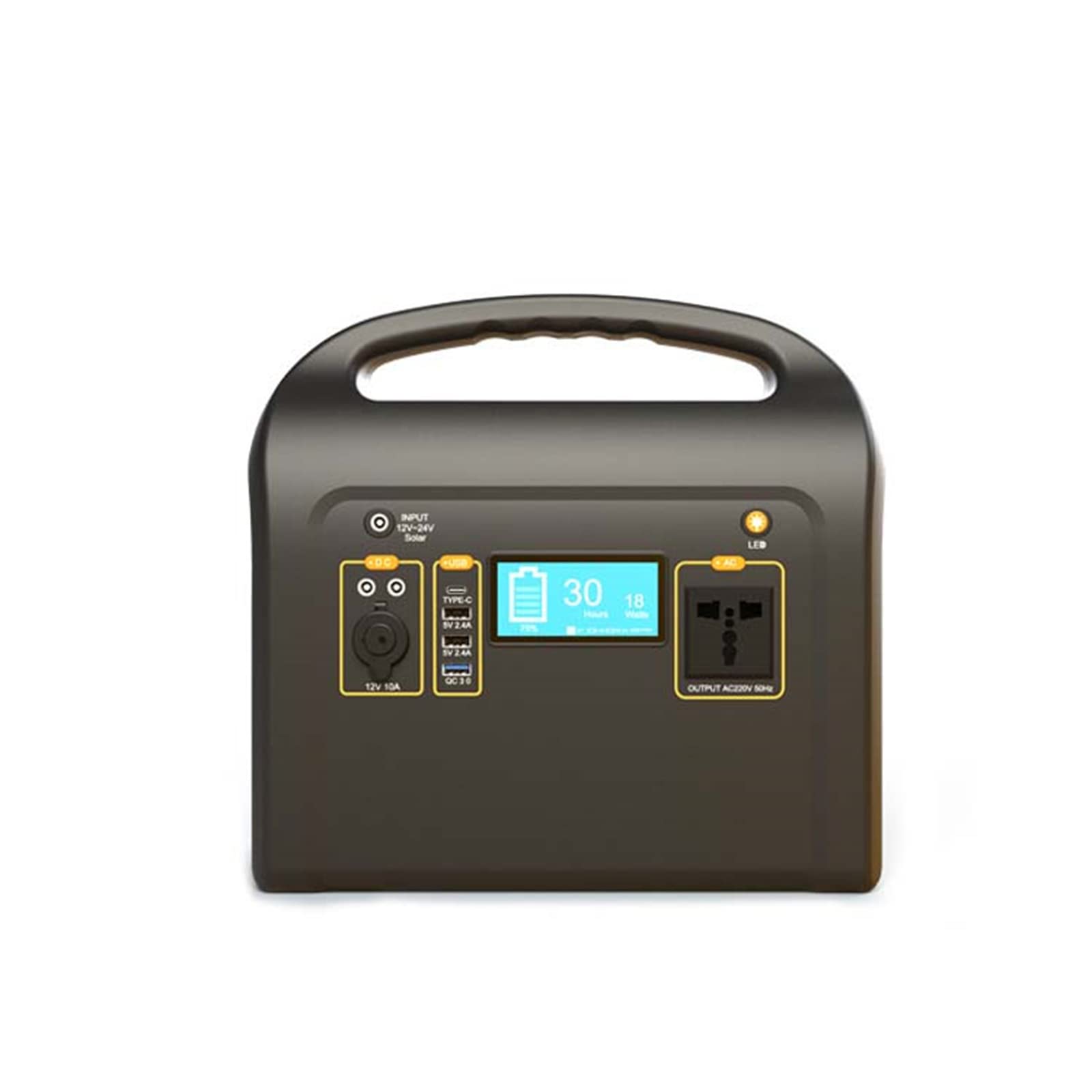 Stazione di Alimentazione Portatile 540 Wh, Batteria di Backup al Litio, generatore Solare 500 W/Uscita CA 110 V-230 V, per Viaggi all'aperto, Campeggio, Emergenza, casa, Camper