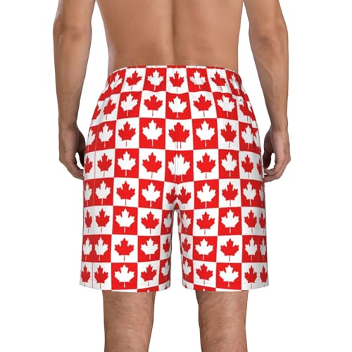 Men's Canadian Canada Ca Flag Maple Leaf Shorts Casual Lightweight Summer Beach Shorts2