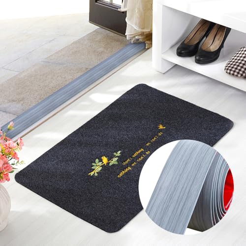 KiKiHong Übergangsleiste Selbstklebend Abschlussleiste 2m Vinylbodenübergangsstreifen 50mm Übergangsleiste Teppichschwelle zum Überbrücken von Bodenfugen (Grau)