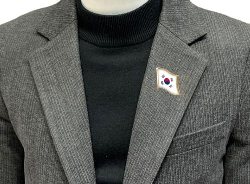 Image of vmcoatdu Country Flag Backs Locking Pin Keepers Locking Clasp Pin Badge International Travel Brooch Metal Alloy Souvenir Pin 0.75x0.7 Inch Small Pin