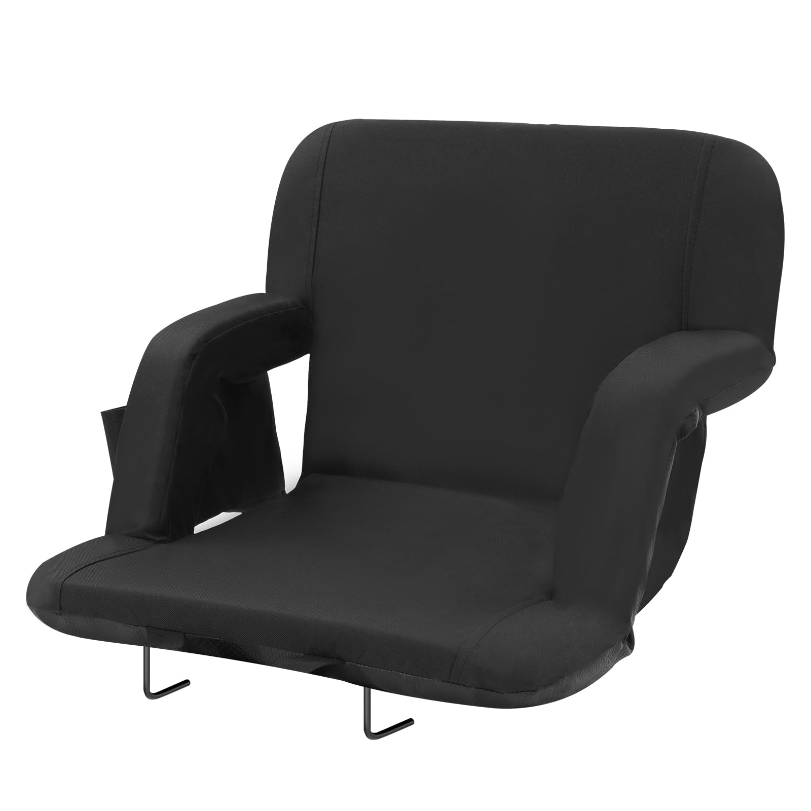 VEVOR 2 Asientos de Estadio con Soporte para la Espalda, Respaldos Anchos de los Asientos, Silla de Estadio con Cojín Acolchado Plegable, con Portavasos de Bolsillo con Gancho, 83,1 x 56,9 x 6,1 cm
