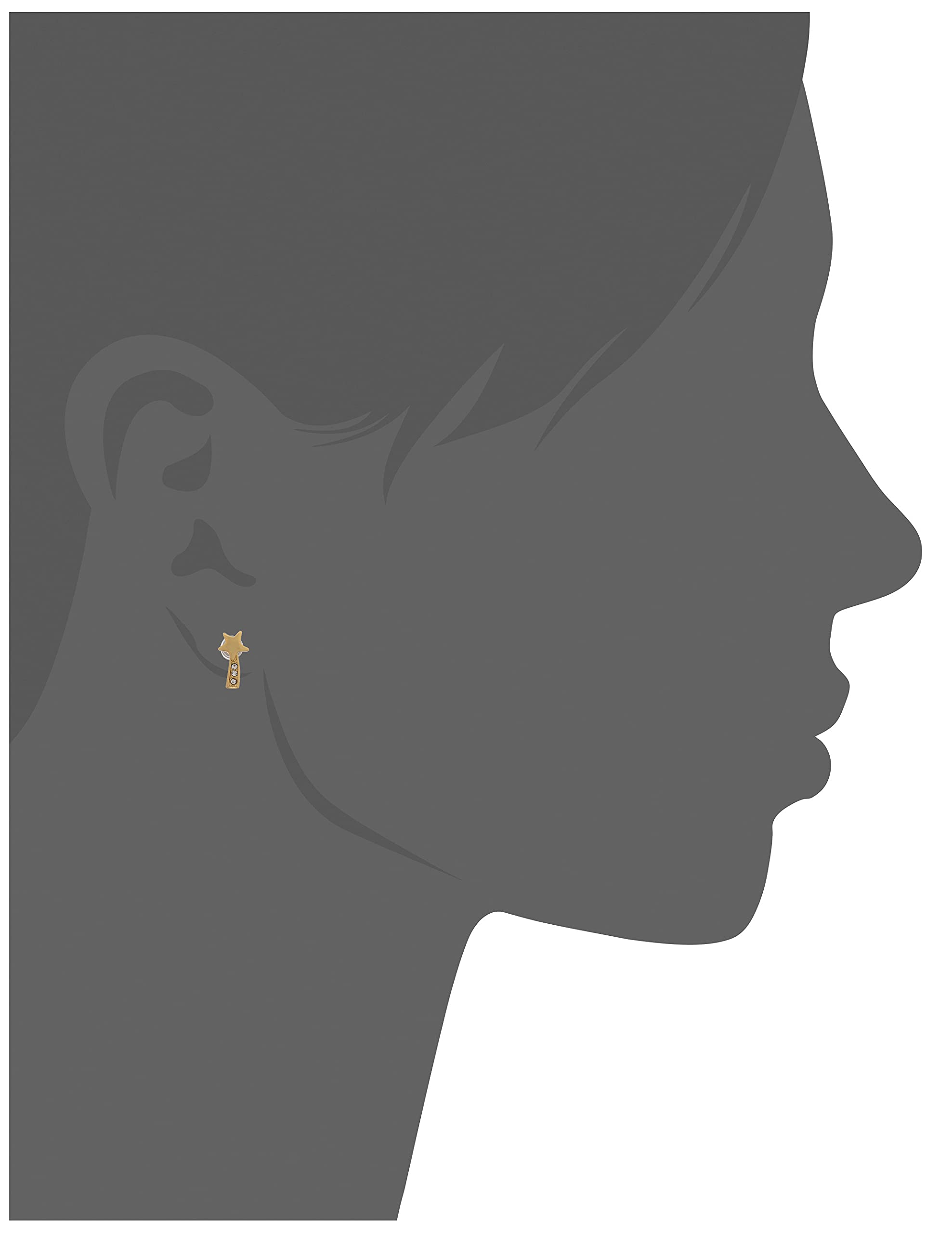 24kt Plated Star Truck Stud Earring with Crystals